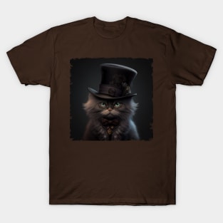 Cat with a top hat gift ideas T-Shirt